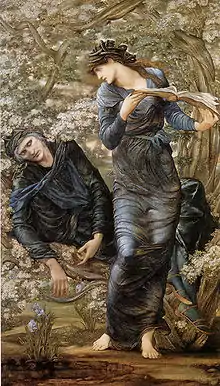 El encantamiento de Merlín, por Burne-Jones (1877)