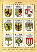 Conjunto de escudos de poblaciones alemanas. (1925 como parte de Wappen und Siegel der deutschen Städte, Flecken und Dörfer)