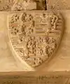 Escudo de armas de los Reinos de Chipre y Jerusalén en la Abadía de Bellapais.