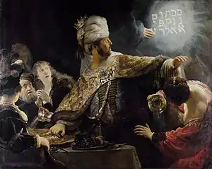 El festín de Baltasar de Rembrandt