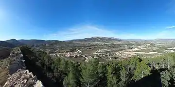 Benifallim y tierras desde el castillo