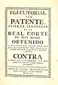 Ejecutorial de hidalguía impreso por Benito Cosculluela en su imprenta de la Calle de la Zapatería (1776)