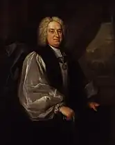 Benjamin Hoadly, uno de los protagonistas de la controversia bangoriana (1716-1717), que en la práctica secularizó el ámbito político británico aunque se mantuviera la identificación Iglesia-Estado.