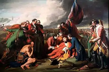 "La muerte del general Wolfe", 1770 (Ottawa, National Gallery of Canada)