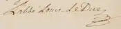 Firma de Louis Le Duc