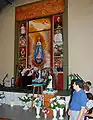 Grupo folklórico con arpa paraguaya, serenata a la virgen