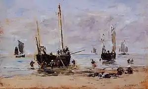 Berck, pescadores en la marea baja