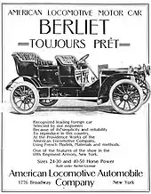 American Locomotive Automobile Company - Berliet - 1906.