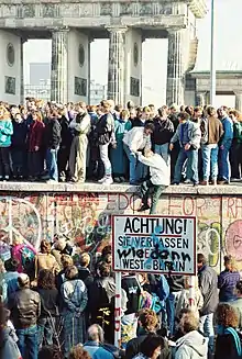 La Puerta de Brandeburgo, el 10 de noviembre de 1989