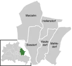 Mapa del distrito de Marzahn-Hellersdorf