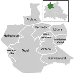 Mapa del distrito de Reinickendorf