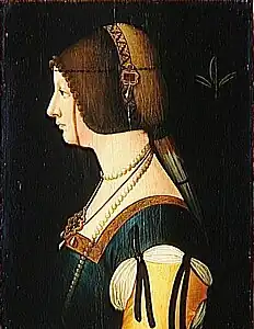 Retrato de Bianca Maria Sforza, Museo del Louvre