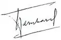 Firma de Bernardo de Lippe-Biesterfeld