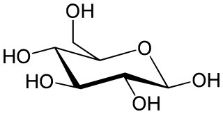 Estructura molecular de la glucopyranosa