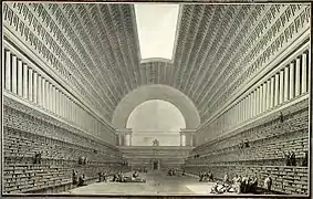 Proyecto de gran biblioteca real (1785), de Boullée