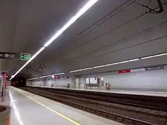Vías y andenes de la estación de Miribilla. 21-10-2014.