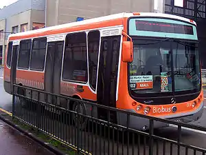 Bus de la empresa Biobús