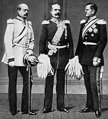 Los grandes impulsores del ejército prusiano Otto von Bismarck, Albrecht von Roon y Helmuth von Moltke