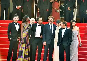 El equipo de Biutiful en el Festival de Cannes.