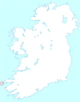 Localización de las islas respecto a Irlanda