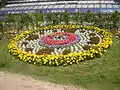 Reloj de flores en el Parque Greiz