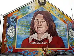 Mural dedicado a Bobby Sands, preso fallecido tras una huelga de hambre (Belfast).