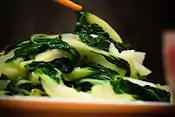 Bok choy cocida