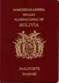 Pasaporte boliviano de lectura mecánica emitido hasta enero de 2019, fue remplazado por el nuevo pasaporte biometrico en febrero de 2019.