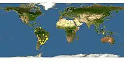 Distribución de Bombus atratus