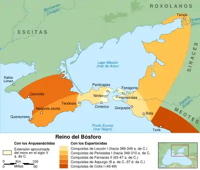 Ubicación de Reino del Bósforo