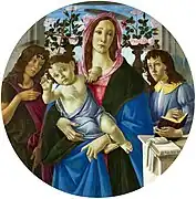 La Virgen y el Niño, con San Juan y ángeles, Sandro Botticelli