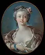 Joven con flores en el cabello, de François Boucher.