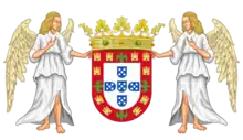 Escudo de armas mayor durante el comienzo del reinado e la Casa de Avís