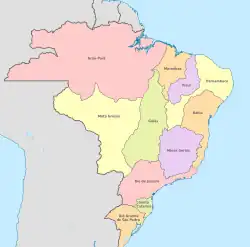 1750Brasil según el tratado de Madrid de 1750.