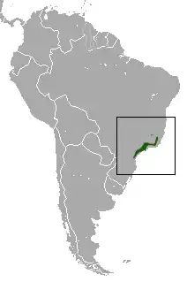 Distribución de la marmosa brasileña