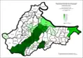 Proporción de bosnios en Brčko por asentamientos 1981