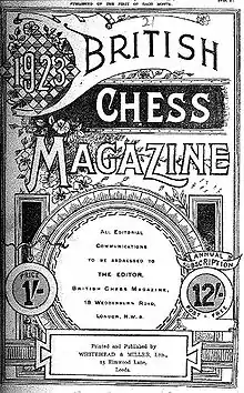 Portada del British Chess Magazine