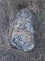 Broken stone column at the lower Tel Adullam site