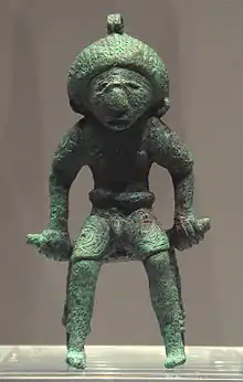 Figurine de bronce.