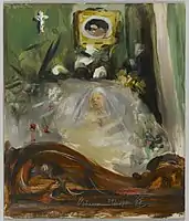 La reina Victoria del Reino Unido en su lecho de muerte. (1901)  Conservado en el Museo Brooklyn.