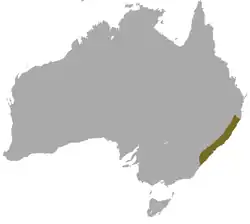 Mapa de distribución de Antechinus stuartii