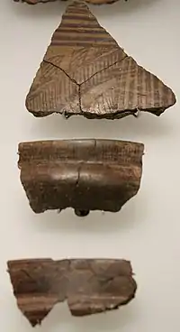 Cerámica de retícula bruñida en el Museo Arqueológico Nacional de España