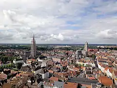 Centro histórico de Brujas, declarado Patrimonio de la Humanidad.