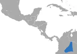 Distribución del mico de noche llanero