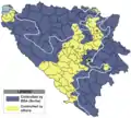 Máximo territorio controlado por los serbios durante la guerra.