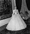 Eva Perón en el Teatro Colón en 1949, con un vestido de gala de Christian Dior