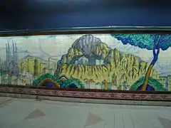 Paisajes de España, Mural en el andén a Constitución (lado este).