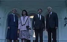 Blandón y Cerezo junto a Richard von Weizsäcker y Marianne von Weizsäcker en Bonn.