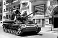Un tanque alemán durante la Segunda Guerra Mundial.