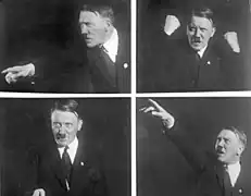 Gesticulaciones de Hitler, cuidadosamente estudiadas.